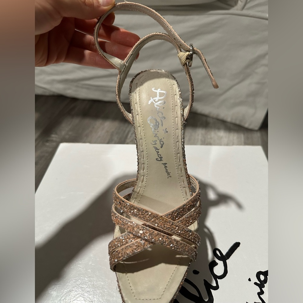 Alice + Olivia Sparkly Strappy Sandals